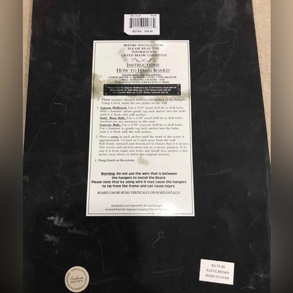 Enchante Burlap Chalkboard Family Photo Picture Note Farmhouse Decor Board
Frame - Picture 11 of 13